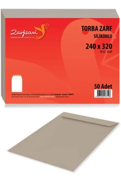 Zarfsan Torba Zarf 24x32 90 gr Imitasyon Kraft 50 Adet ürün görseli 1