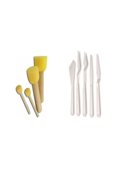 Rich Ponpon Fırça Ve Spatula 2'li Set - 1