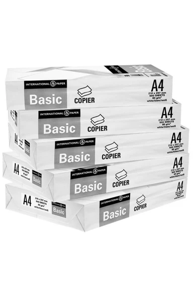 Mondi Basic A4 Fotokopi Kağıdı 80gr 1 Koli 5 Paket 2500 Sayfa - Resim 3
