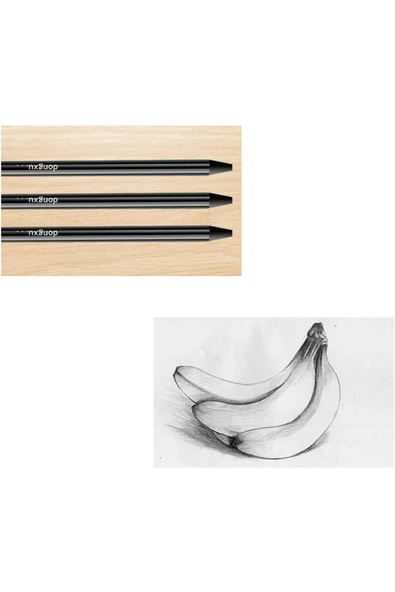 dongxu art Ağaçsız Kömür Kalem 3'lü ürün görseli 1