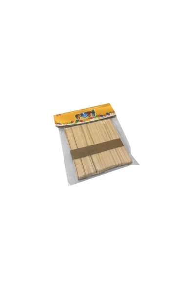 Puti Renksiz Dar Dondurma Çubuğu 50 Adet Ahşap Çubuk Çx ürün görseli 1