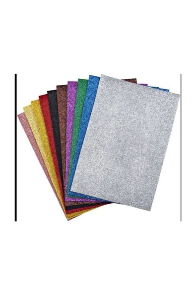 Linea Lınea A4 Simli Yapışkanlı Eva 10’lu Karışık Renk ürün görseli 1