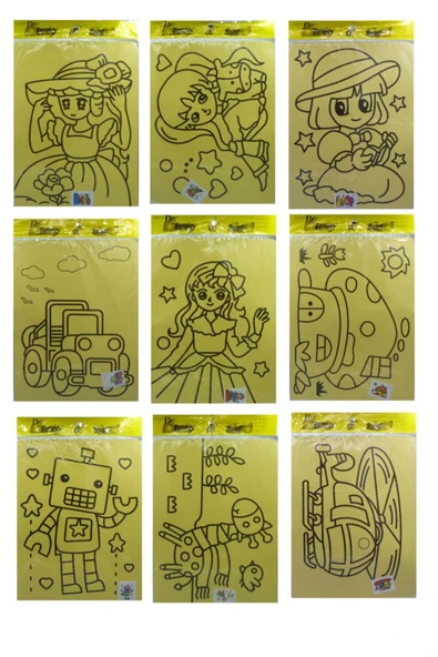 Kuki Kum Boyama Seti ( Kız 5 Adet ) - Resim 2