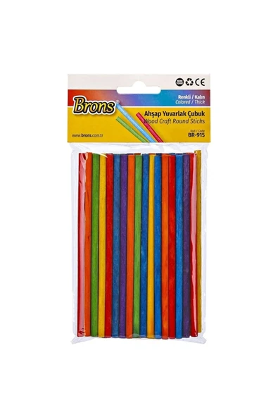 Brons Yuvarlak Çubuk Renkli Kalın Br-915 ürün görseli 1