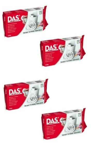 DAS COLLECTION Das Beyaz Seramik Kil Hamuru 4x500 gr (4 ADET 500 GR KİL) ürün görseli 1