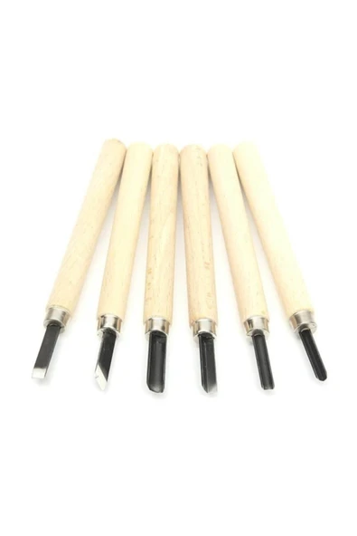 Conda Ahşap Ve Seramik Oyma Seti 6`lı H.s - Resim 2