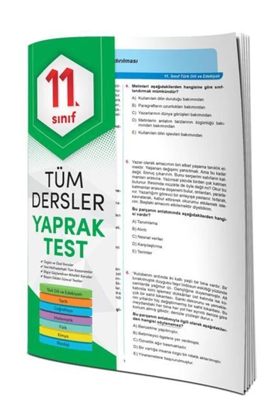 Nesil Yayınları Tüm Dersler Yaprak Test 11. Sınıf /4 Element - 1