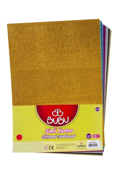 Bubu Simli Fon Kartonu 50x70cm 10'lu - 1