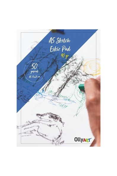OllyArt Spiralli Eskiz Blok A5 50 Yaprak 90gr - 1