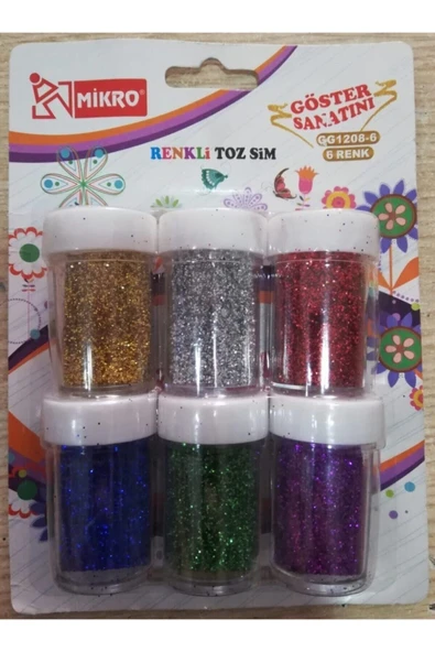 Mikro Renkli 6'Lı Toz Sim ürün görseli 1