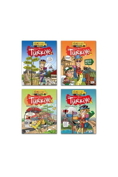 Eğlenceli Bilgi Yayınları Güzel Ülkem Türkiye 1 2 3 4 Set 4 Kitap Eğlenceli Bilgi Gezi - Metin Özdamarlar ürün görseli 1