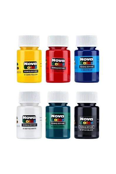 Nova Color Ezg - Kumaş Boyası Nc 6 Renk X 30 Ml. Set - Resim 3