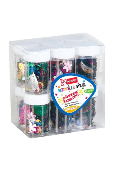 Mikro Gg-1208-a Pul Renkli 12 Li (1 Paket 12 Tüp) ürün görseli 1