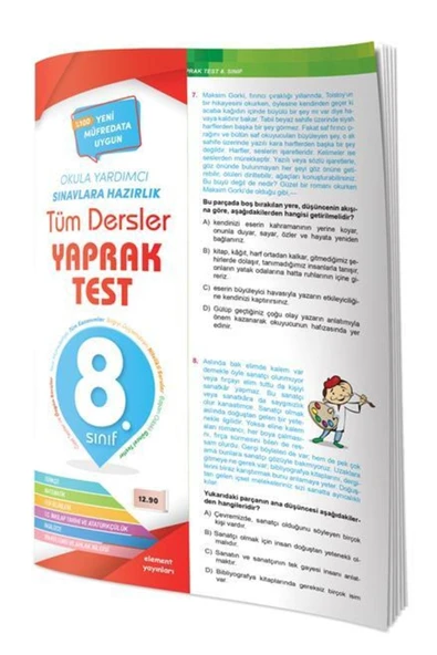 Nesil Yayınları Tüm Dersler Yaprak Test 8.sınıf /4 Element - 1