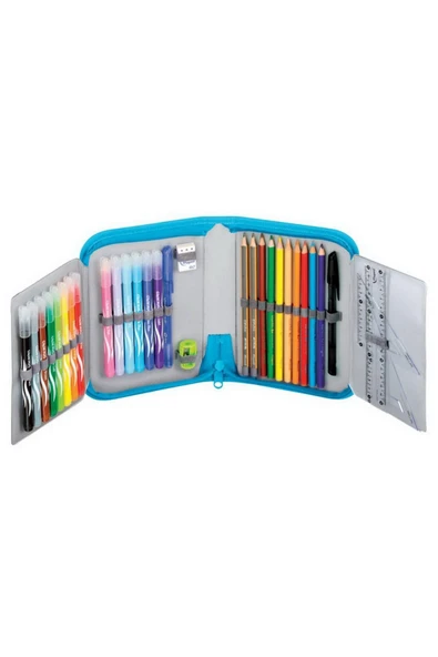 Maped Tek Katlı Mavi 32 Parça Içi Dolu Kalem Kutu 967811 - Resim 2