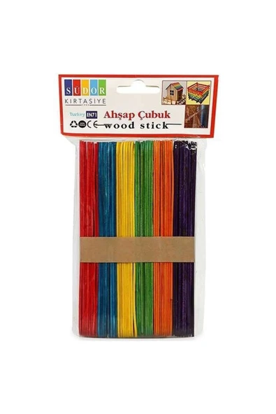 Südor Ahşap Çubuk Küçük Renkli ürün görseli 1