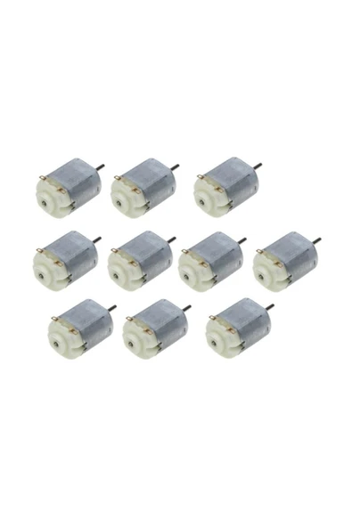 Gökkuşağı 10 Adet Eğitici Deney Motoru - 3v Dc Mini Motor - Elektrik Motoru D.m ürün görseli 1