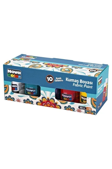Nova Color Kumaş Boyası 10 Renk X 30 Ml. Set ürün görseli 1