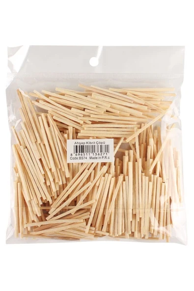 hobi24 Ahşap Kibrit Çöpü Renksiz 500 Adet ürün görseli 1