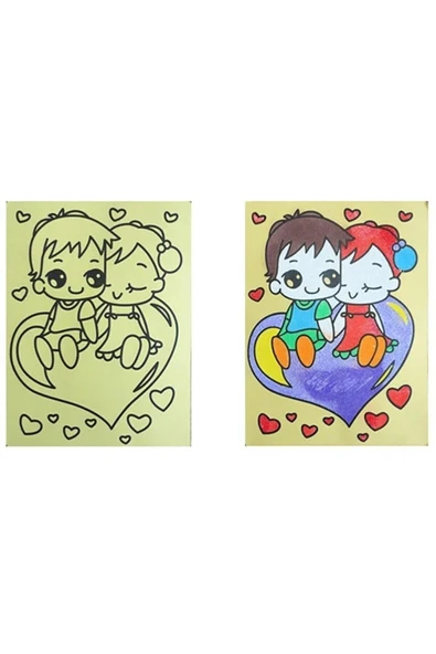 AYMAGNET 50 Adet, Büyük Boy, Kum Boyama Seti, A4 Boyutunda, Kum Boyama Çalışması, Etkinlik 50 - Resim 8