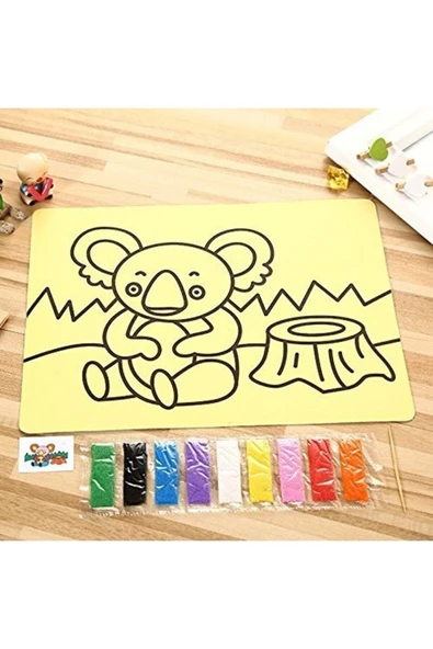 AYMAGNET 50 Adet, Büyük Boy, Kum Boyama Seti, A4 Boyutunda, Kum Boyama Çalışması, Etkinlik 50 - Resim 3