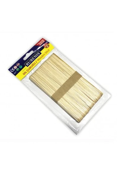 Rubenis Dil Çubuğu Naturel Renk 50 Li Dil Çubuğu ürün görseli 1