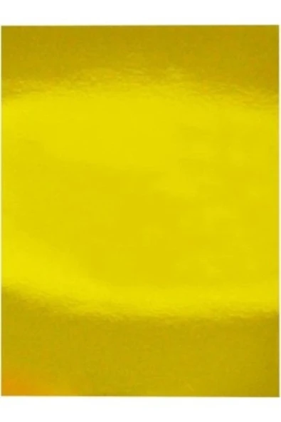 Paperart 50*70 Cm Metalik Fon Kartonu - Aynalı Fon Kartonu - Gold-altın-sarı - 250 gr 5 Adet - 1