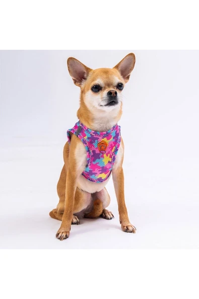 Pawstar Rosea Camouflage Air-mesh Kedi Köpek Göğüs Tasması - 7