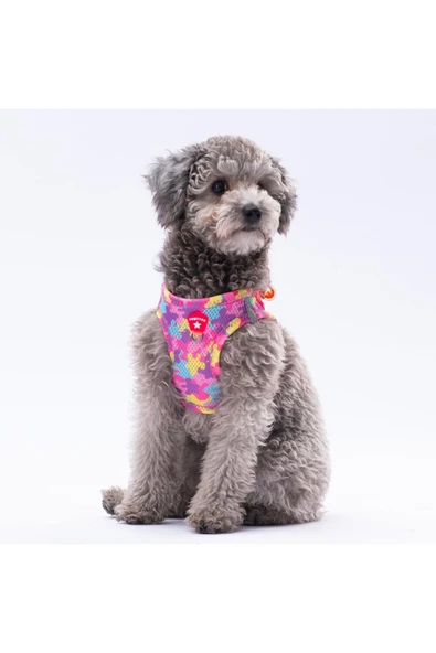 Pawstar Rosea Camouflage Air-mesh Kedi Köpek Göğüs Tasması - 3