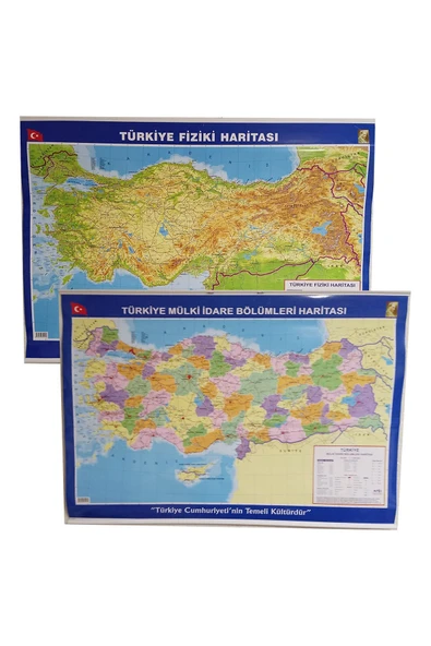 Artı Türkiye Siyasi-fiziki Haritası Çift Taraflı 70x100 - 1