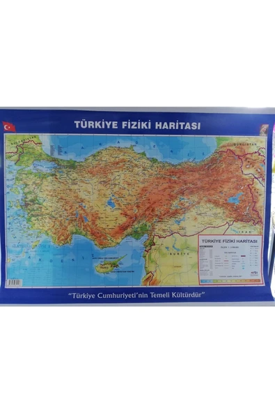 Artı Türkiye 50*70 Siyasi Ve Fiziki Harita - Resim 2