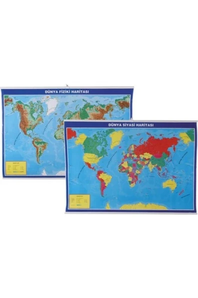 Gülpaş Dünya Ve Türkiye Haritası 70x100 Cm - Resim 3