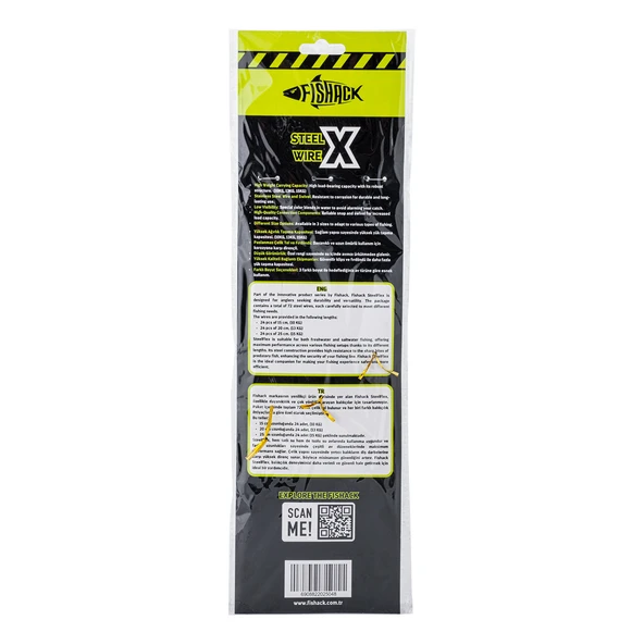 Klipsli Fırdöndülü Çelik Tel - Fishack WireX - 72'li Kartela Set - 6