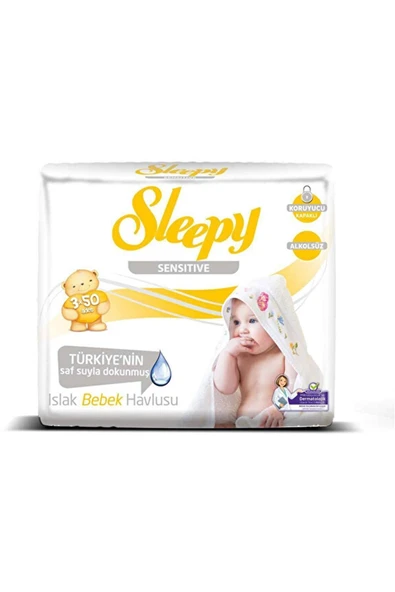 Sleepy Sensitive Islak Bebek Havlusu 3x50 Adet ürün görseli