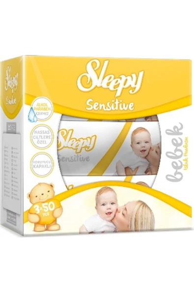 Sleepy Sensitive Kapaklı Islak Havlu 50 Yaprak 21'li Set - Resim 2