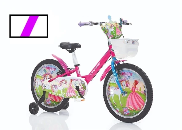CORELLİ LOVELY KIZ ÇOCUK BİSİKLETİ V 20 JANT MOR BEYAZ ürün görseli