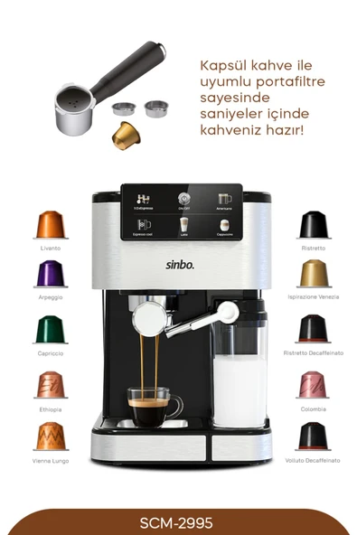 SİNBO SCM-2995 ESPRESSO KAHVE MAKİNASI - 2