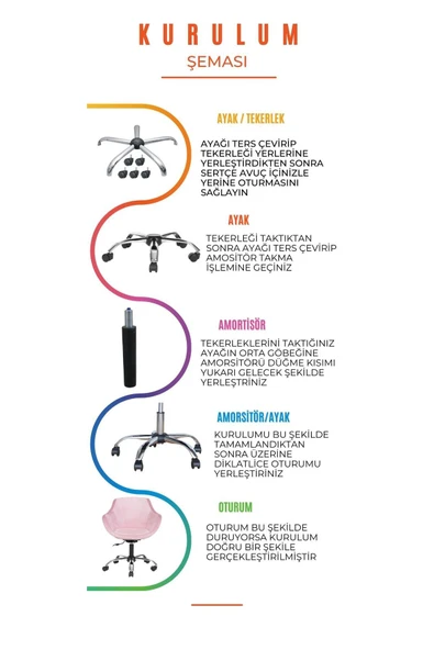 MARKAELZ İSTİRİDYE OFİS/ÇALIŞMA SANDALYESİ (BABY FACE KUMAŞ) - 5