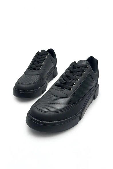 Günlük Erkek Spor Ayakkabı Bağcıklı Dikiş Detaylı Hafif Kalın Yüksek Taban Sneaker MC06 - 8