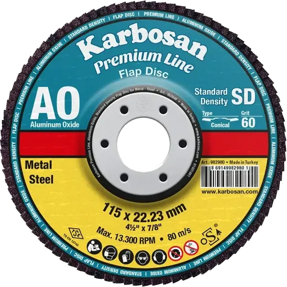 KARBOSAN 115mm Nk Flap Disk 80 Kum-10'lu paket