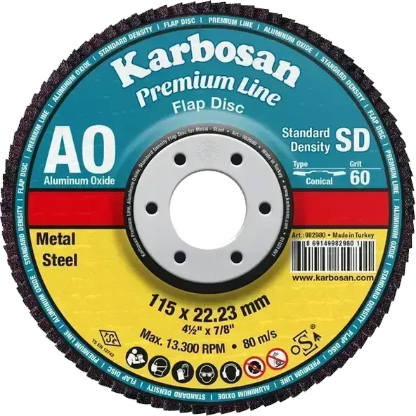 KARBOSAN 180mm Nk Flap Disk 80 Kum-5'li paket