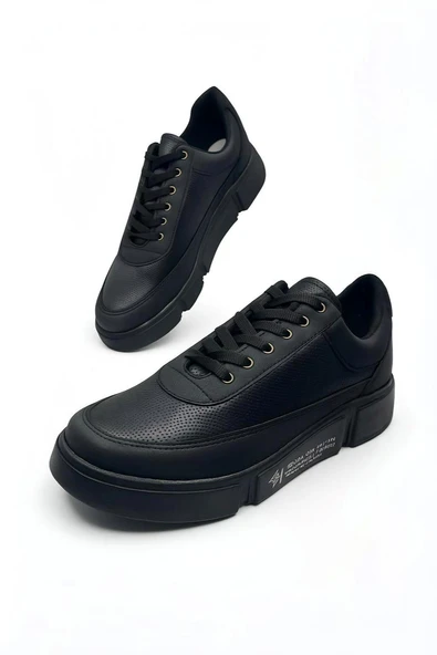 Günlük Erkek Spor Ayakkabı Bağcıklı Dikiş Detaylı Hafif Kalın Yüksek Taban Sneaker MC06 - 7