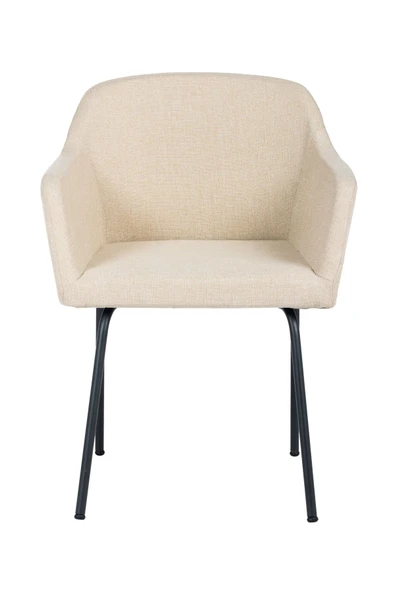 MARKAELZ TOLİNA TOPLANTI SANDALYESİ VE BEKLEME KOLTUĞU SİYAH AYAK ( KETEN KUMAŞ)