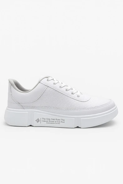 Günlük Erkek Spor Ayakkabı Bağcıklı Dikiş Detaylı Hafif Kalın Yüksek Taban Sneaker MC06 - 10