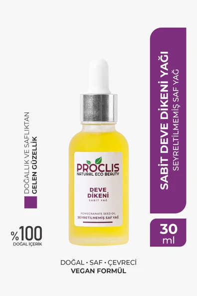 PROCLİS Deve Dikeni Yağı %100 Doğal Bitkisel Sabit Yağ, Milk Thistle Oil, Silybum Marianum 30 ml