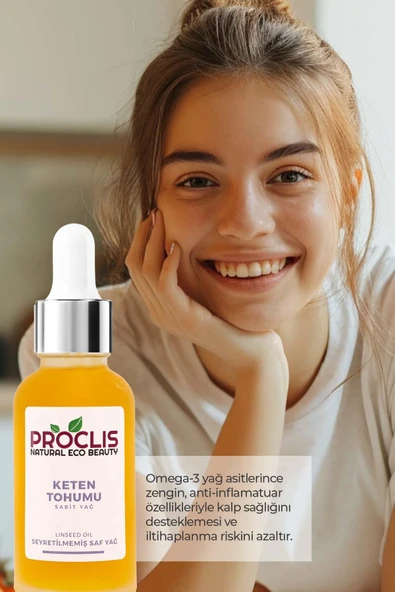 PROCLİS Keten Tohumu %100 Saf Sabit Yağ, Linseed Oil, Linum Usitatissimum 30ml - 2
