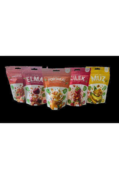 ASELYA  DOĞAL KARIŞIK KURUTULMUŞ MEYVELER – ELMA, MUZ, ÇİLEK, PORTAKAL, HURMA