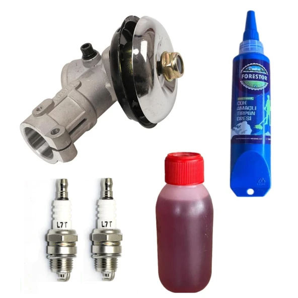 Kmtmak Motorlu Tırpan 26mm 7 Diş Redüktör Buji Gress 2T Yağ - Resim 2