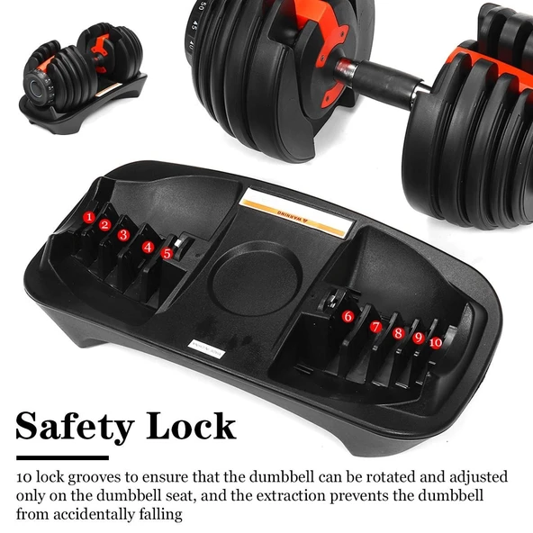 CKSpor 24 kg Ayarlanabilir Dambıl Seti Mekanizmalı Dambıl Seti - 6