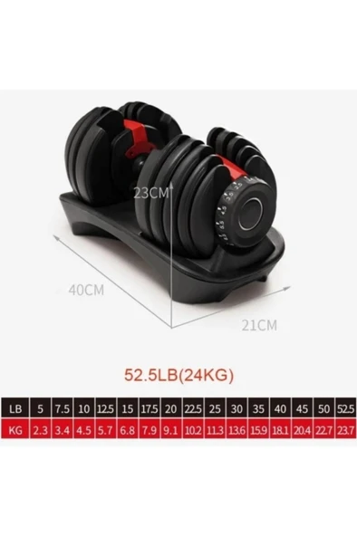 CKSpor 24 kg Ayarlanabilir Dambıl Seti Mekanizmalı Dambıl Seti - 4